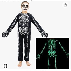 Kids skeleton glow in the dark costume